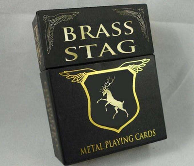 PlayingCardDecks.com-Brass Stage Metal Playing Cards