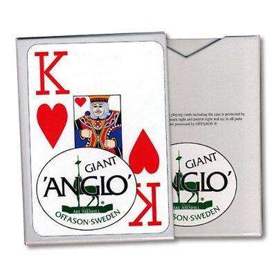 PlayingCardDecks.com-Anglo Giant Red Playing Cards 3.5" x 5" Size Deck