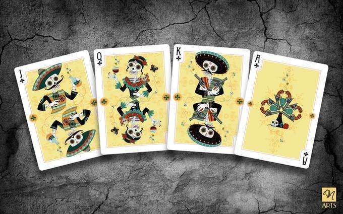 PlayingCardDecks.com-Carnaval De Muertos Playing Cards NPCC - Alheli & Marigold