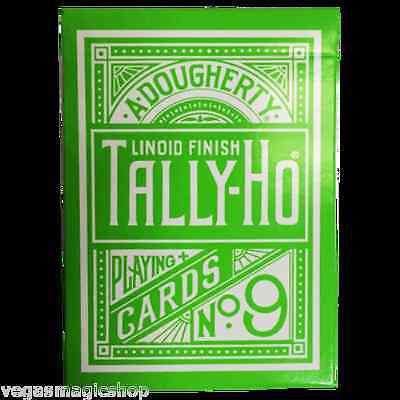 PlayingCardDecks.com-Reverse Circle Green Back Tally-Ho Playing Cards Deck