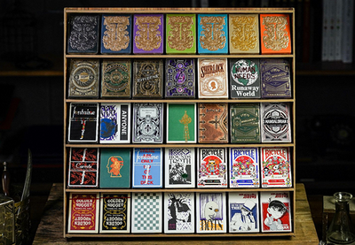 PlayingCardDecks.com-35 Deck Wooden Display Shelf