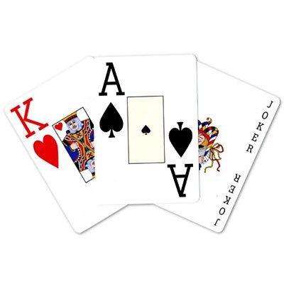 PlayingCardDecks.com-Anglo Giant Red Playing Cards 3.5" x 5" Size Deck