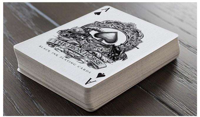 PlayingCardDecks.com-The Iron Horse Black Ink Playing Cards LPCC