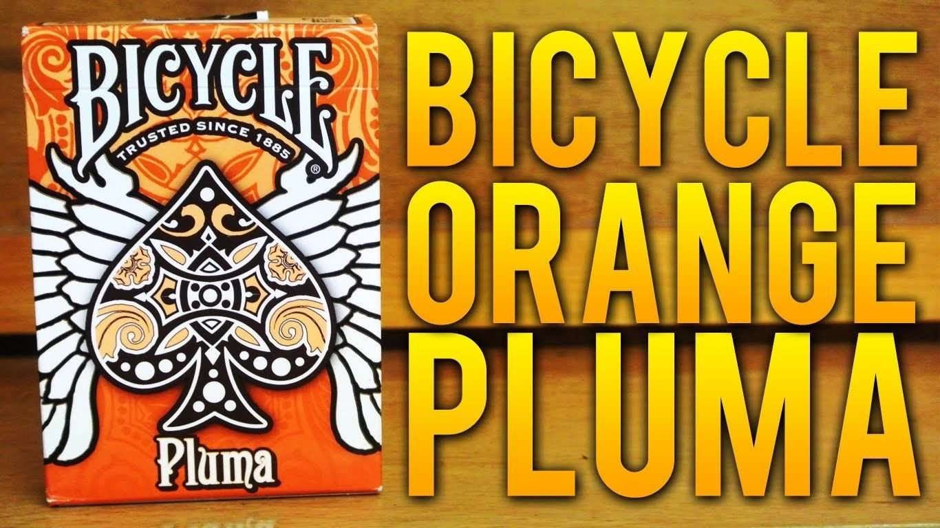 PlayingCardDecks.com-Pluma Orange Bicycle Playing Cards Deck