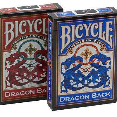 PlayingCardDecks.com-Dragon Back 2 Deck Set Red & Blue Bicycle Playing Cards