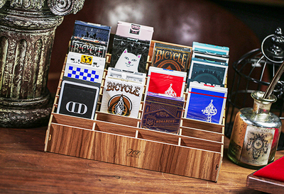 PlayingCardDecks.com-40 Deck Wooden Playing Card Display