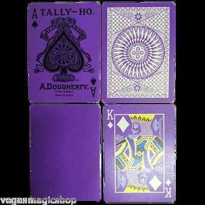 PlayingCardDecks.com-Reverse Circle Purple Tally-Ho Playing Cards