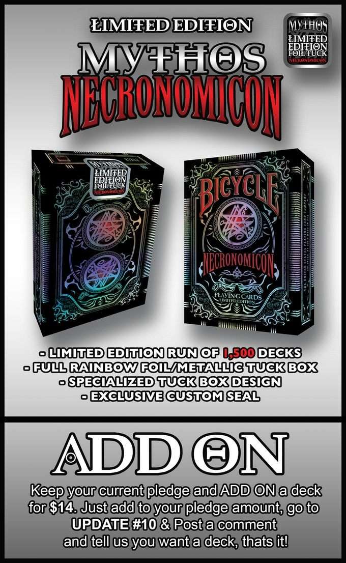 PlayingCardDecks.com-NECRONOMICON Foil Tuck Bicycle Playing Cards