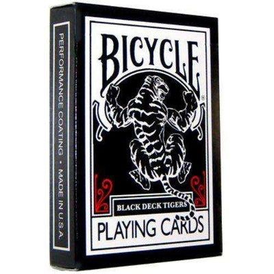 PlayingCardDecks.com-Black Tiger Bicycle Playing Cards