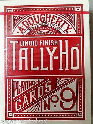 PlayingCardDecks.com-Tally-Ho Fan Back Red Playing Cards