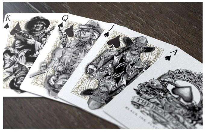 PlayingCardDecks.com-The Iron Horse Black Ink Playing Cards LPCC