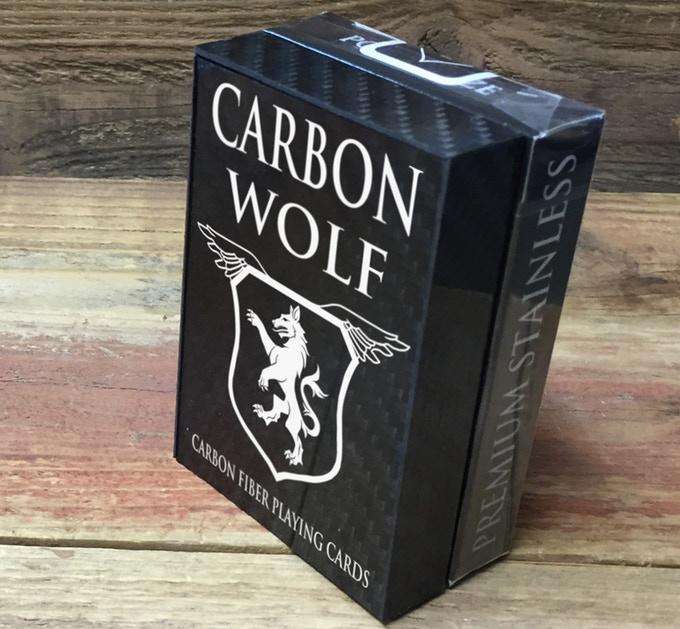 PlayingCardDecks.com-Carbon Fiber Wolf Playing Cards
