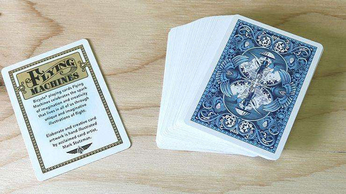 bicycle flying machines playing cards