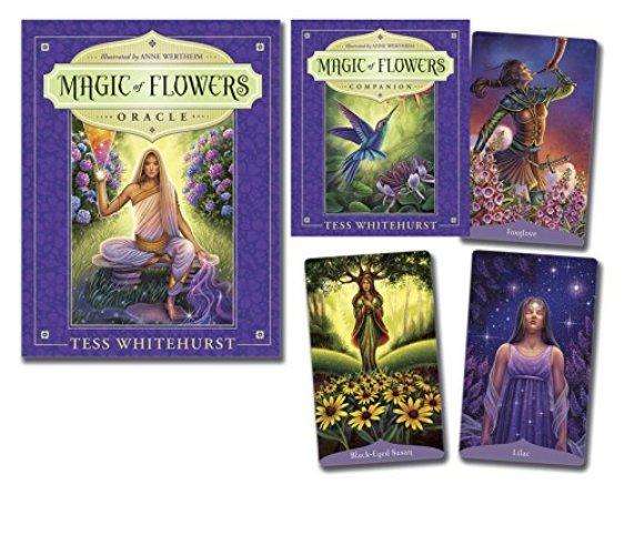 PlayingCardDecks.com-Magic of Flowers Oracle Deck - 44 Cards & 264 Page Guidebook