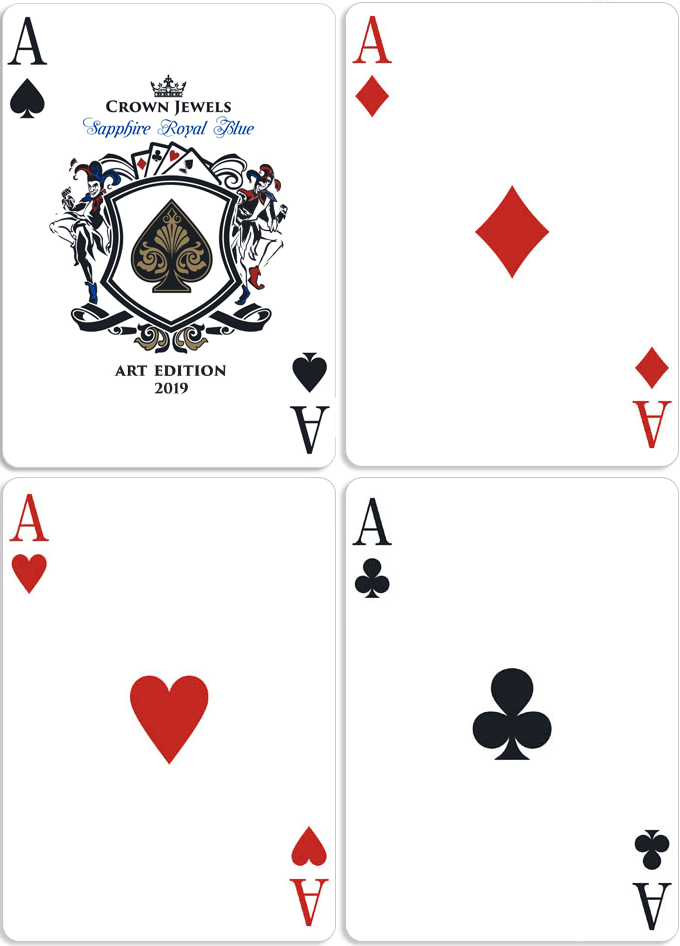 PlayingCardDecks.com-Crown Jewels Sapphire Art Edition Playing Cards SPCC