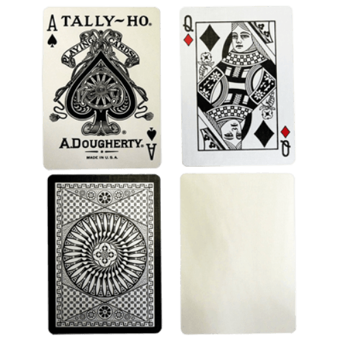 PlayingCardDecks.com-Reverse Circle White Tally-Ho Playing Cards