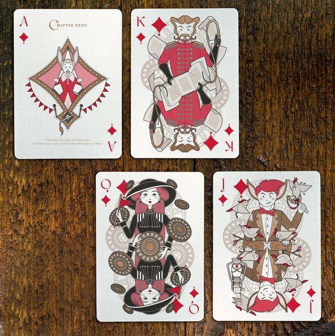 PlayingCardDecks.com-Pinocchio Vermilion Red Playing Cards USPCC