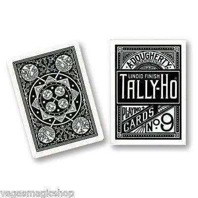 PlayingCardDecks.com-Black Fan Back Tally-Ho Playing Cards