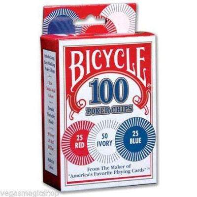 PlayingCardDecks.com-Poker Chips -100 Count  - 3 Values - Bicycle Branded
