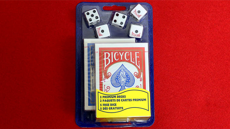 PlayingCardDecks.com-Bicycle Playing Cards 2 Deck Set & 5 Dice