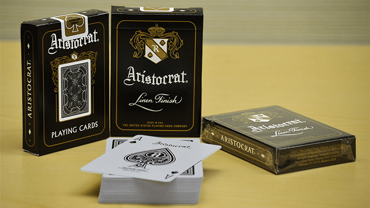 PlayingCardDecks.com-Aristocrat Black Playing Cards USPCC