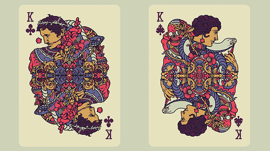 bicycle street art playing cards