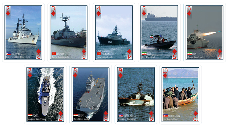PlayingCardDecks.com-Modern Warships Bicycle Playing Cards