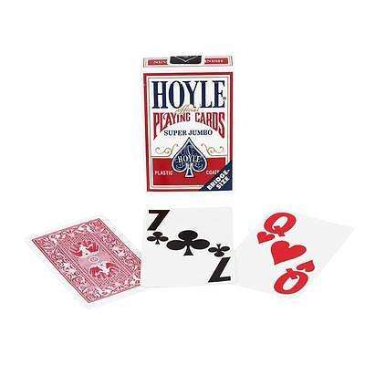 PlayingCardDecks.com-Hoyle Super Jumbo Index Red & Blue 2 Deck Set Playing Cards Bridge Size