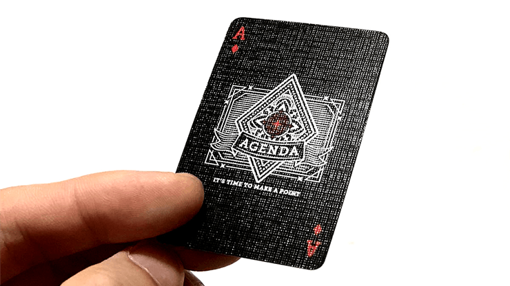 PlayingCardDecks.com-Agenda 2 Deck Set Mini Black & White Playing Cards