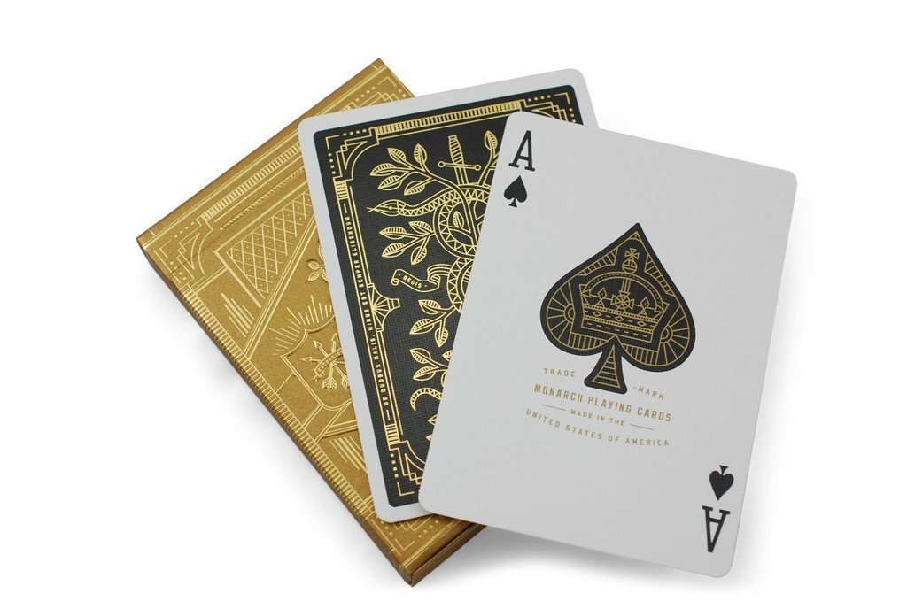 PlayingCardDecks.com-Monarch Gold Playing Cards USPCC