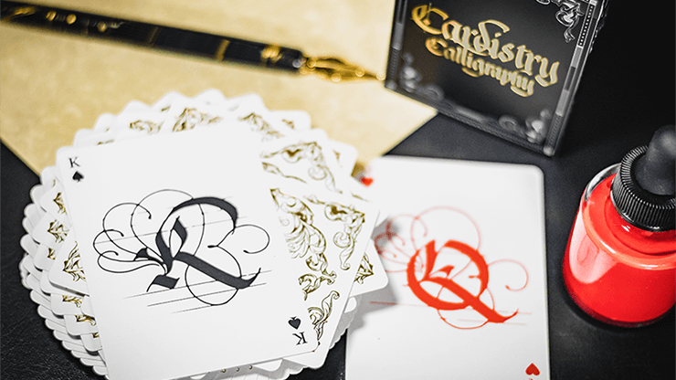 PlayingCardDecks.com-Cardistry Calligraphy Golden Foil Playing Cards TPCC