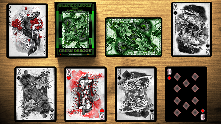PlayingCardDecks.com-Green Dragon Playing Cards MPC