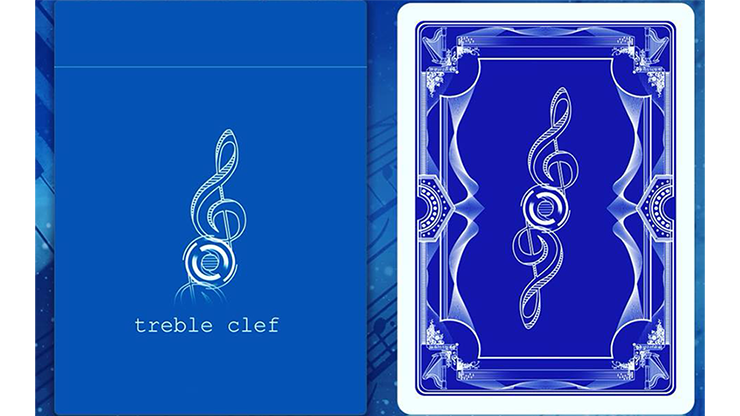 PlayingCardDecks.com-Treble Clef Blue Marked Playing Cards JJPC