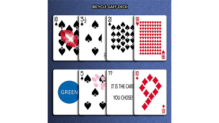 PlayingCardDecks.com-Gaff Rider Back Blue Bicycle Playing Cards
