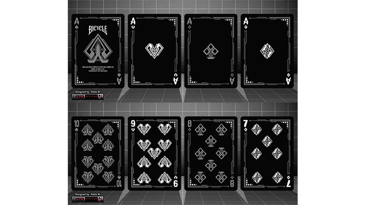 PlayingCardDecks.com-Grid Blackout UV Ink Bicycle Playing Cards