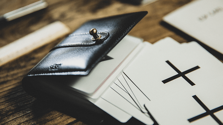 Multi Packet Black Leather Card Holder Folder Multi Packet Black Leather Card Holder Folder