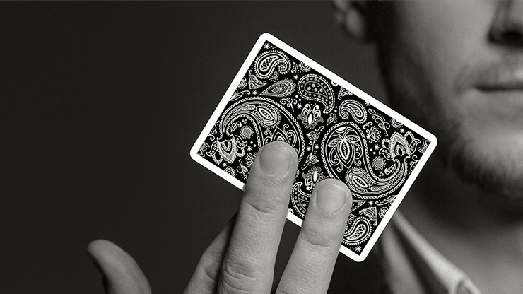PlayingCardDecks.com-Paisley Black Marked Playing Cards USPCC
