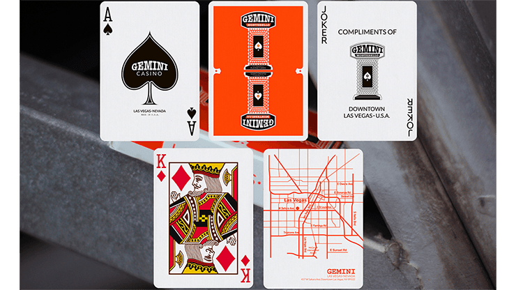 PlayingCardDecks.com-Gemini Casino Orange Playing Cards USPCC
