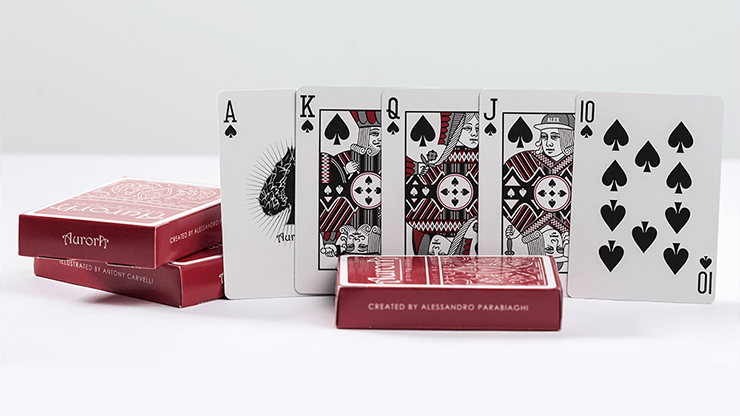 PlayingCardDecks.com-Aurora Red Playing Cards USPCC