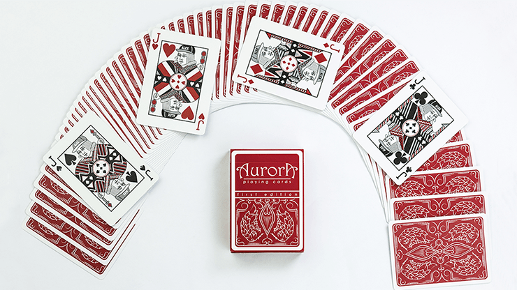 PlayingCardDecks.com-Aurora Red Playing Cards USPCC