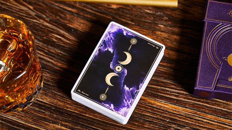 PlayingCardDecks.com-Violet Luna Moon Deluxe Edition Playing Cards USPCC