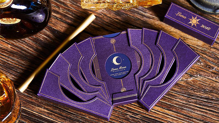 PlayingCardDecks.com-Violet Luna Moon Deluxe Edition Playing Cards USPCC
