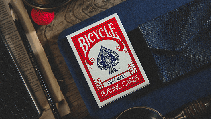 PlayingCardDecks.com-Pure Mark Red Mandolin Back Bicycle Playing Cards
