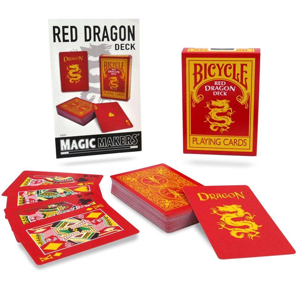 PlayingCardDecks.com-Red Dragon V2 Bicycle Playing Cards