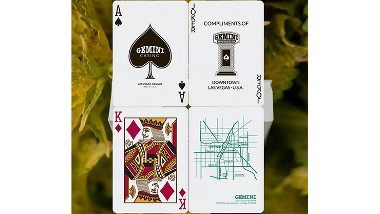 PlayingCardDecks.com-Gemini Casino Emerald Green Playing Cards USPCC