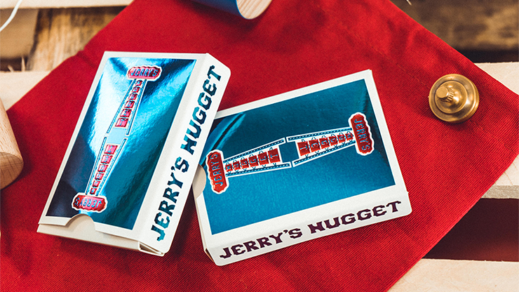 PlayingCardDecks.com-Vintage Feel Jerry's Nuggets Blue Foil Playing Cards EPCC