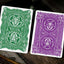 PlayingCardDecks.com-666 Emerald Hellfire & Purple Inferno Gilded Playing Cards 2 Deck Set Cartamundi