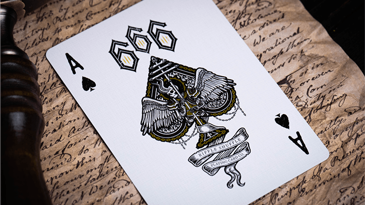 PlayingCardDecks.com-666 Greedy Gold Playing Cards Cartamundi