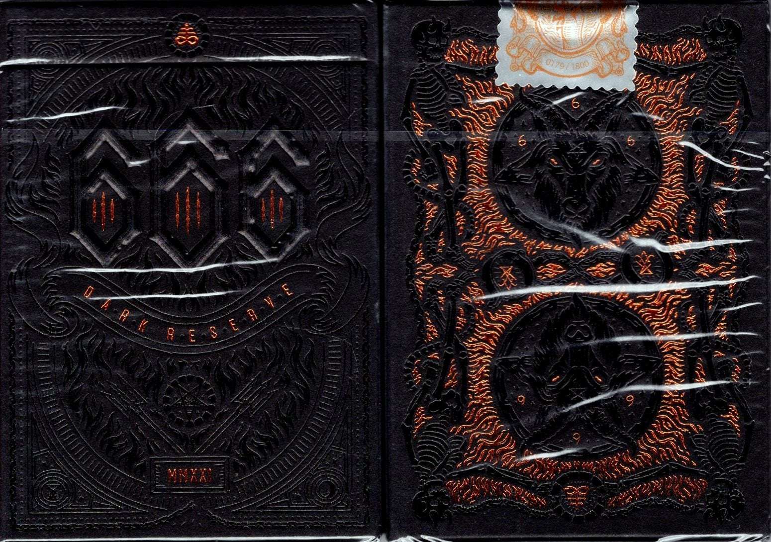 PlayingCardDecks.com-666 Hell-Forged Bronze Dark Reserve Playing Cards Cartamundi