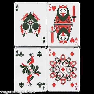 PlayingCardDecks.com-Russian Folk Art Red Playing Cards USPCC